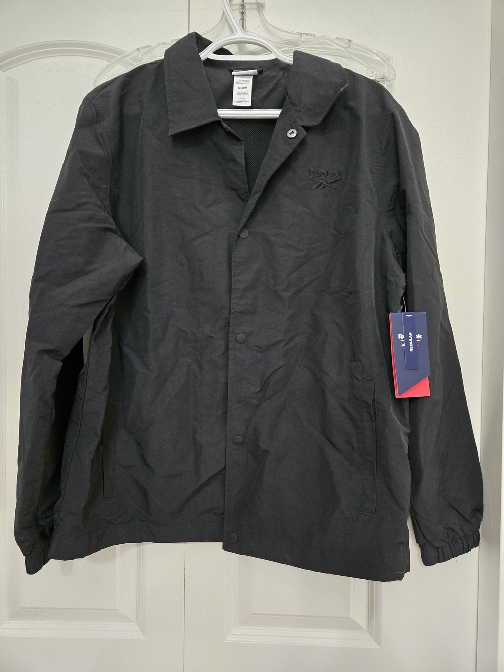 Reebok Black Lightweight Coach Jacket